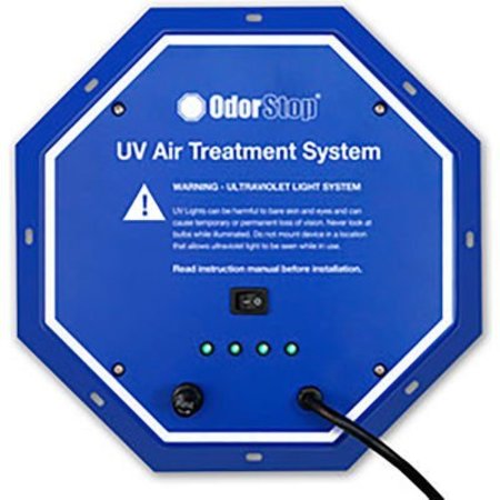 ODORSTOP OdorStop UV Air Treatment System w/ Airflow Sensor & 12" Bulbs, 14000 Sq. Ft, ABS Plastic, 120V, 96W OS14412PRO